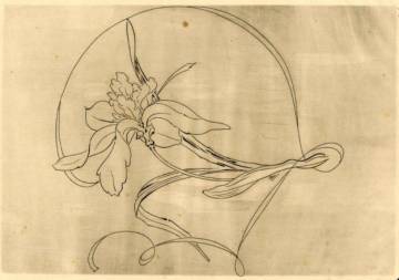 Félix Bracquemond, « Narcisse, pour le Service à fleurs et rubans », 1876-1889, eau forte, 33, 6 x 23,7 cm, Londres, British Museum/cliché : The Trustees of the British Museum
