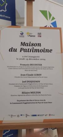 Photo de l'inauguration de la Maison du patrimoine de Saint-Omer en 2024