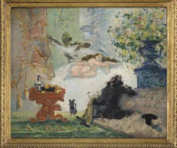 Cézanne Paul, Une moderne Olympia, huile sur toile, 1873, exposé à la 1ère exposition impressionniste de 1874, Paris, musée d'Orsay © Réunion des musées nationaux - utilisation soumise à autorisation