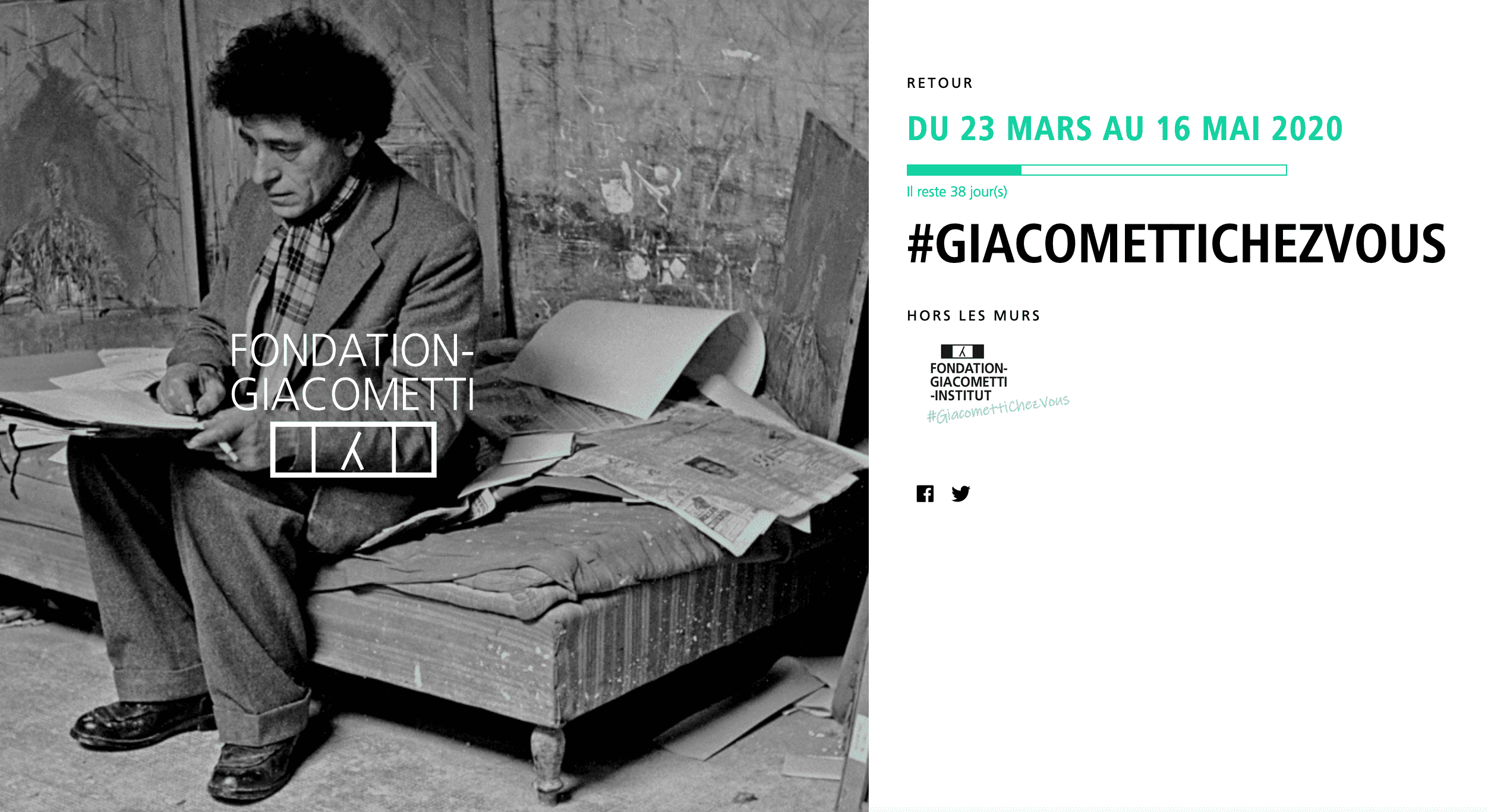 Site internet de la Fondation Giacometti. Crédit : Institut Giacometti