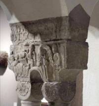Tailloir du cloître de l’église Saint Trophime d’Eschau, entre 1150 et 1175, musée de l’Œuvre Notre-Dame, Strasbourg, © Service photographique des musées de Strasbourg
