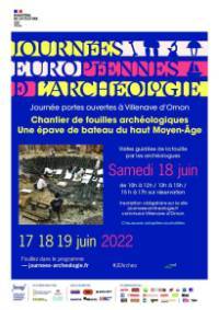 Affiche de la fouille de Villenave pour les journées européennes de l'archéologie