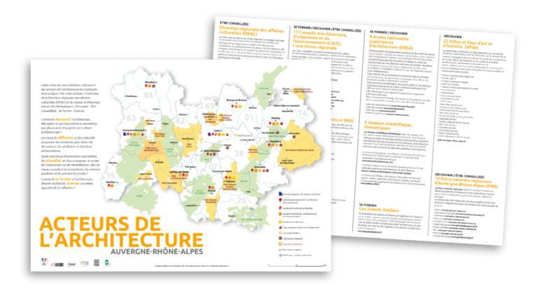 Carte des acteurs de l’architecture en Auvergne-Rhône-Alpes