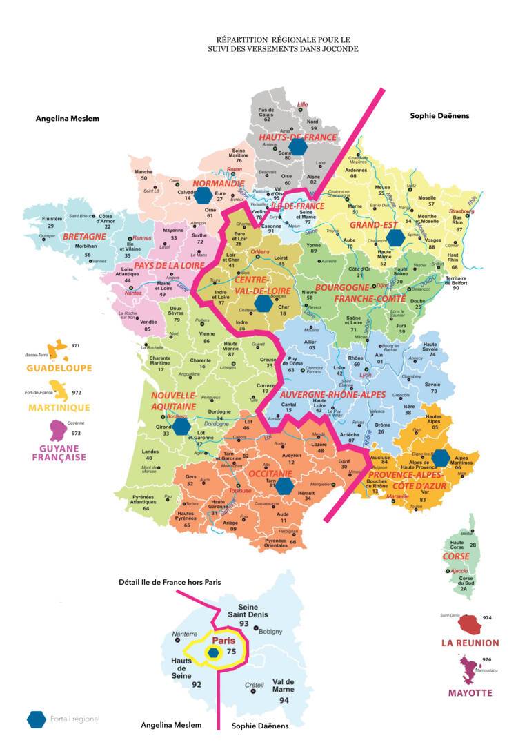 Répartition géographique du suivi des versements sur Joconde / Infographie : Angelina Meslem, SMF