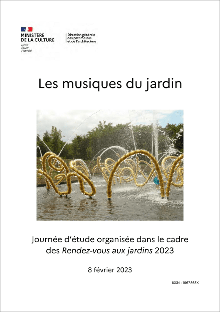 Actes rendez-vous aux jardins 2023 - Les musiques du jardin, couverture