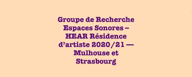 Résidence HEAR 2020/2021