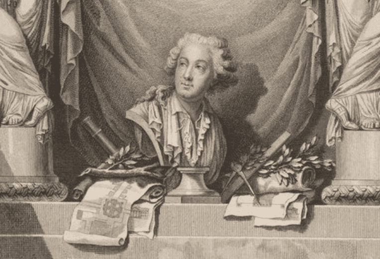 Claude-Nicolas Ledoux (1736-1806), L'architecture considérée sous le rapport de l'art, des moeurs et de la législation, détail du frontispice de l'édition de 1804.