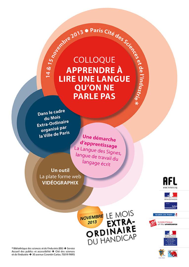 Visuel colloque Langue des signes française 2013