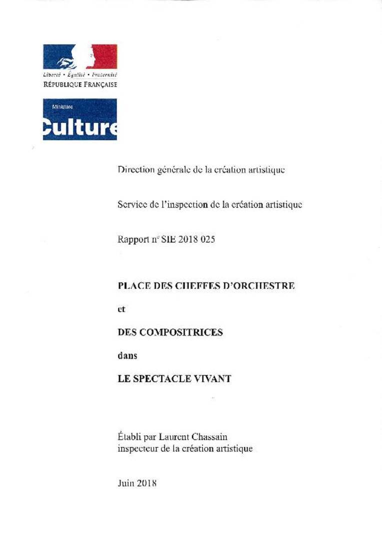 Couverture du rapport Cheffes d'orchestre
