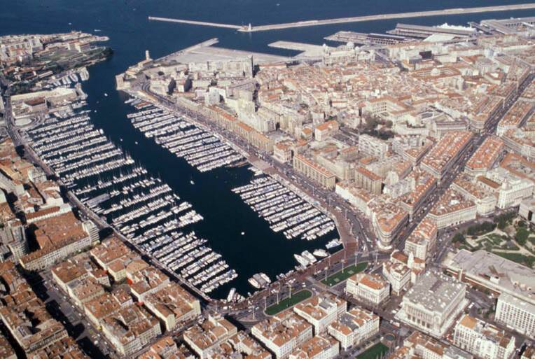Vieux-port - Marseille, vue aérienne
