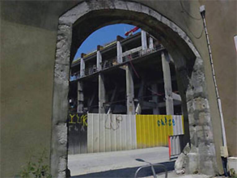 Chantier "La porte du patrimoine", Chambéry, 2010.