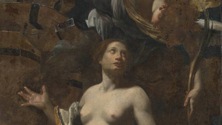 Simon Vouet, Le martyre de sainte Catherine, image numérique en lumière réfléchie, couleurs