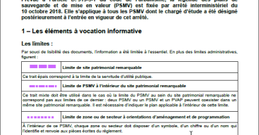 Fiche pratique - La légende des plans de sauvegarde et de mise en valeur