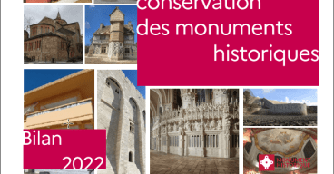 Couverture du bilan 2022 des crédits consacrés à la conservation des monuments historiques