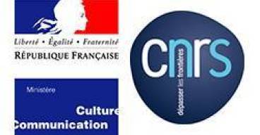 Deux logos : celui du ministère de la culture et celui du CNRS