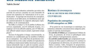 Statistiques des entreprises des industries culturelles