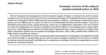 Repères économiques des secteurs culturels marchands en 2010