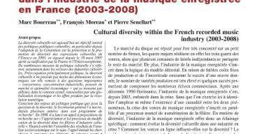 La diversité culturelle dans l’industrie de la musique enregistrée (2003-2008)
