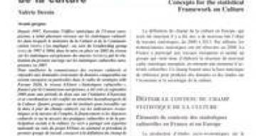 Conceptualisation statistique du champ de la culture