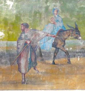 Le Fouilloux - peinture murale représentant La fuite en Egypte (1).jpg