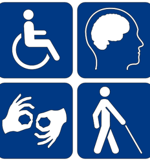 Pictogrammes illustrant diverses formes de handicap