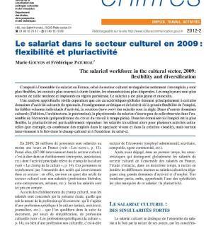 Le salariat dans le secteur culturel en 2009 : flexibilité et pluriactivité
