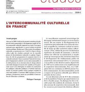 L’Intercommunalité culturelle : un état des lieux 