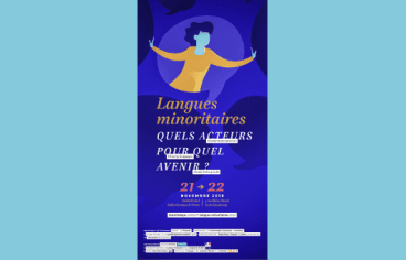 Affiche du colloque international « Langues minoritaires: quels acteurs pour quel avenir ? »