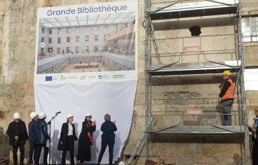 Début des travaux de la grande bibliothèque de Besançon