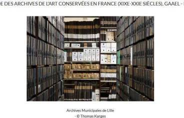 Page d'accueil du guide des archives de l'art conservées en France - INHA