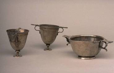 Coupes découvertes dans la Saône, argent, 1er siècle, Chalon-sur-Saône, musée Vivant Denon, © P. Tournier