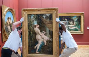 Bordeaux, musée des beaux-arts, déplacement d'une oeuvre / Cliché mis à disposition par le musée