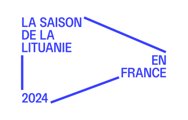 Logo bleu de la saison de la Lituanie en France 2024