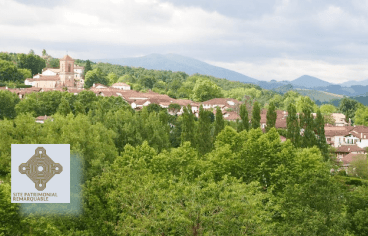 Vue sur la commune de la Bastide Clairence