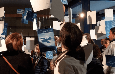 Exposition de cyanotypes réalisés par les scolaires d'Argenton-sur-Creuse