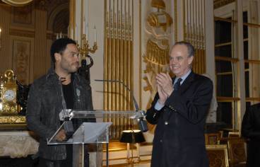 Frédéric Mitterrand et Lenny Kravitz
