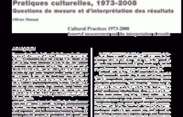 Pratiques culturelles, 1973-2008. Questions de mesure et d'interprétation