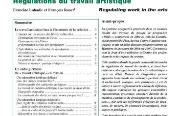 Régulations du travail artistique 