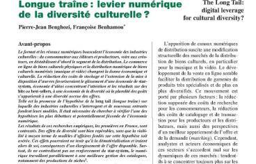 Longue traîne : levier numérique de la diversité culturelle ?