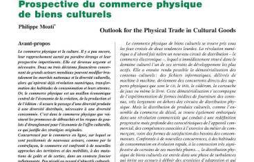 Prospective du commerce physique des biens culturels