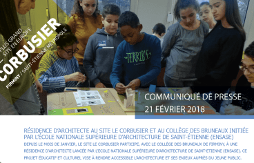 Des élèves en visite sur le site le corbusier à st étienne