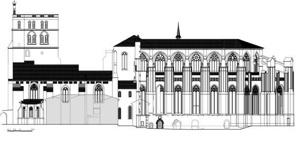 Cathédrale Saint-Étienne de Toulouse, façade sud