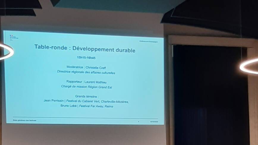 Etats généraux des festivals - Châlons-en-Champagne - Table ronde "Développement durable" - Intervenants