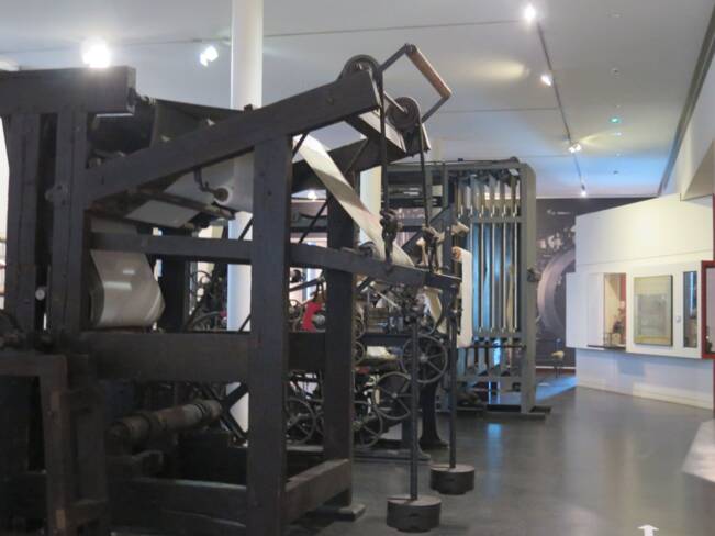 Machines d'impression à rouleaux, exposition permanente du musée