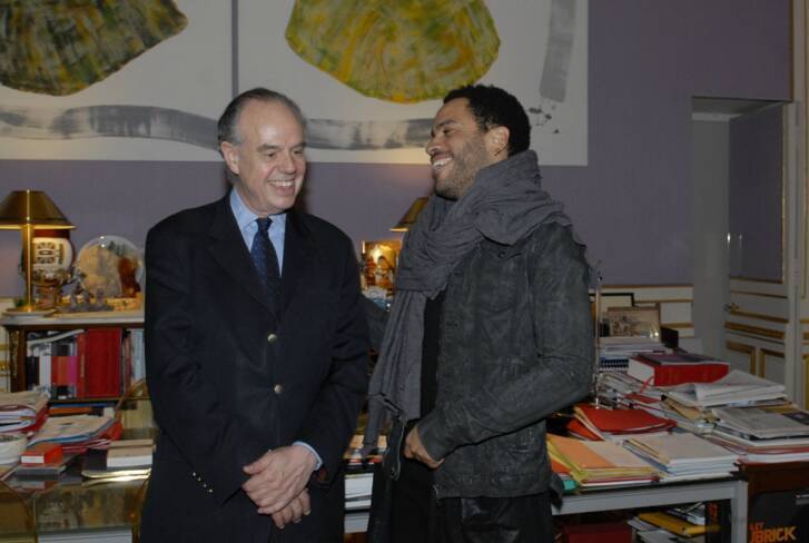 Frédéric Mitterrand et Lenny Kravitz