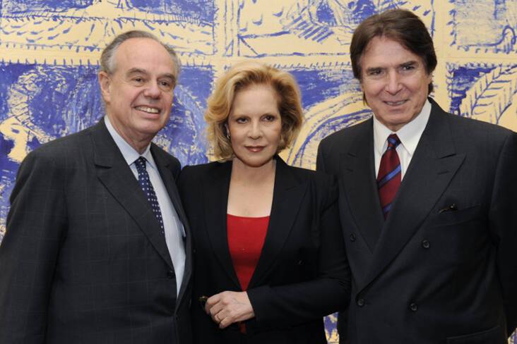 Frédéric Mitterrand, Sylvie Vartan et Tony Scotti 