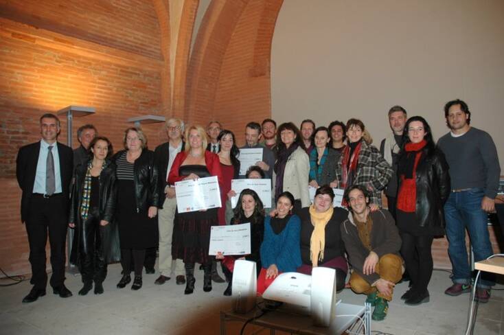 Les lauréats de la 3e édition et les membres du collectif Handiculture