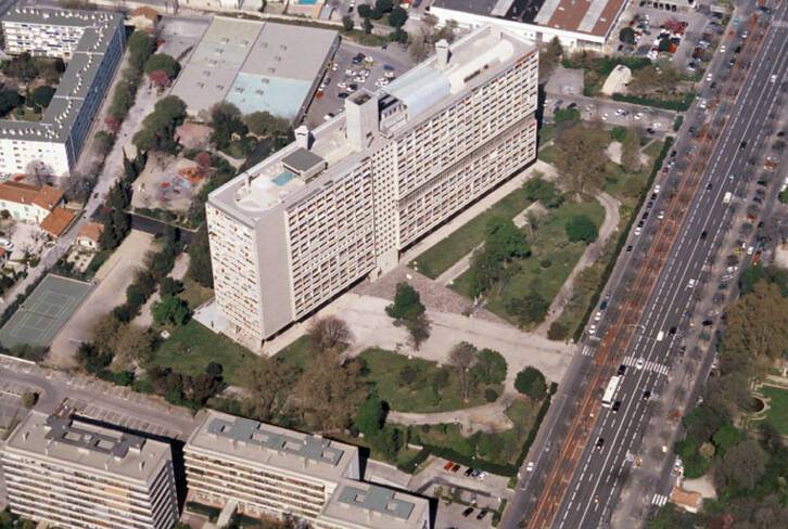 Cité radieuse - Marseille, vue aérienne