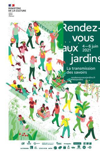 Affiche rdv aux jardins 2021