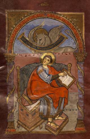 Evangiles de Saint-Riquier_BM Abbeville_ ms. 4, f. 101 v_saint Luc.jpg